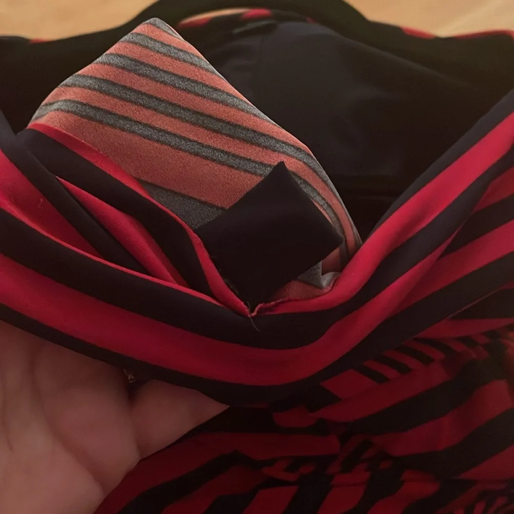 Ralph Lauren Red and Navy striped Dress EUC size 16